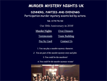 Tablet Screenshot of murder-mystery-nights.co.uk